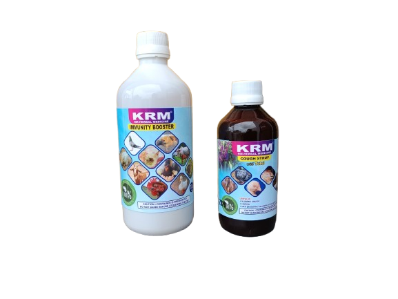 KRM HERBAL MEDICINE  COMBO (500)IB - 500ml Cough syrup- 200 ml - Image 1